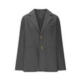 thumbnail image 4 of Kilaqueen Women Blazers for Work Casual Long Sleeve Lapel Collar Button Office Suit Solid Fashion Dressy Jackets Lightweight Open Front Suit Jacket Business Blazer with Pockets, 4 of 9