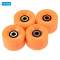 thumbnail image 3 of Uxcell 65mm 78A avec Roues de Croisière Souples ABEC-11 Roues de Rue Planche à Roulettes PU Givré, Orange Lot de 4, 3 of 5