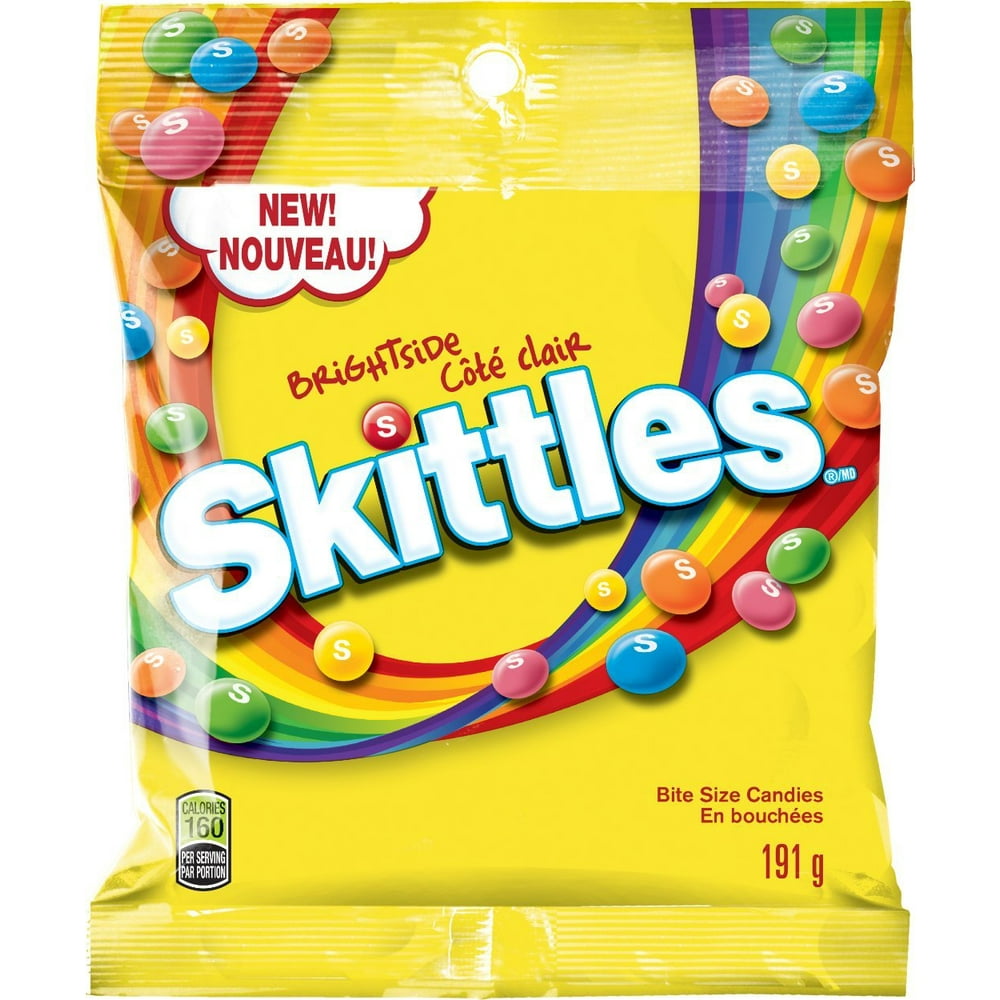 Skittles Brightside Candy 191 Gram/6.7oz Imported from Canada Walmart