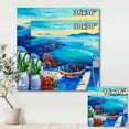 thumbnail image 4 of Designart ' Little Red Flowers With Sea View ' Nautical & Coastal Canvas Wall Art Print, 4 of 4