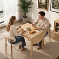 thumbnail image 6 of PAPROOS Extendable Dining Table, 31''-55'' Drop Leaf Kitchen Table for 6, Folding Dining Table, Solid Wood Dining Room Table, Small Dining Table for Kitchen, Breakfast Nook, Natural(Only Table), 6 of 9