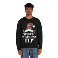 thumbnail image 4 of Speech Therapist Elf Unisex Sweatshirt, S-2XL Christmas Holidays Xmas Elves, 4 of 9