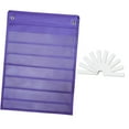 thumbnail image 3 of kowaku Classroom Pocket Chart 7 Rows with 10 Dry Eraser Cards Accessories Learning Tool for Students Words Number Home Grammar Cards Purple, 3 of 9
