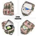 thumbnail image 5 of FORMRS Mini Backpack Purse for Women Quilted Travel Daypack Casual Shoulder Bag, Stripes Trees, 5 of 7
