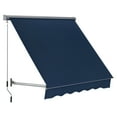 thumbnail image 6 of Macrout 63" Patio Window Awning, Fully Assembled Manual Retractable Sunshade for Door Entrance, Dark Blue, 6 of 8