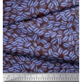thumbnail image 3 of Soimoi Blue Georgette Viscose Fabric Coffee Beans Food Print Fabric by Yard 42 Inch Wide, 3 of 3