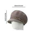 thumbnail image 3 of Lnzyyephy Women Fashion Knitted Newsboy Hats Houndstooth Print Warm Painter Visor Beret Classic Retro Cabbie Hat for Daily Travel, 3 of 3