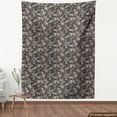 thumbnail image 4 of Ambesonne Floral Fabric by the Yard Upholstery, Flowers and Leaves Exotic, 2 Yards, Dark Grey Dark Tan, 4 of 5