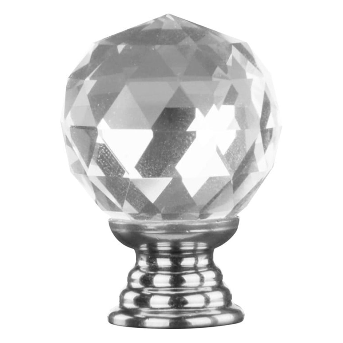 Clear Glass Kitchen Cabinet Knobs 25mm Round 10 pcs | Renovators Supply
