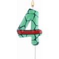 thumbnail image 1 of Turtle Shell Birthday Candles, Green Red Turtle Themed Birthday Number Candle Paraffin Turtle Candle Turtle Birthday Decorations Cake Candle (Number 4), 1 of 7