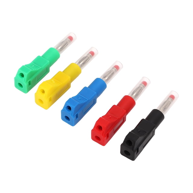Connecteur de Banane Rétractable, CAT II 600V 32A Empilable Fiche Banane 5 Couleur pour Usine de Laboratoire