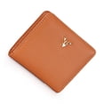 thumbnail image 2 of Cartera corta y fina Sonducket para mujer monedero con múltiples botones y ciervos de Navidad bolso de cuero con cremallera tarjetero para Carteras Amarillo oscuro, 2 of 6