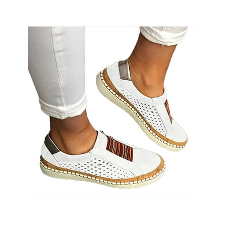 Women's Flats Pump Platfrom Slip On Comfy Casual Work Boat Loafers
