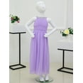thumbnail image 4 of TSSOE Kids Girls Sequins Sleeveless Chiffon Princess Maix Dress Junior Bridesmaid Wedding Long Dress Lavender 16, 4 of 7