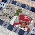 thumbnail image 2 of Winter Door Mat Outdoor,Let It Snow Snowman Snowflake Winter Doormat,Christmas Holiday Welcome Floor Mat Rug Entryway for Porch Farmhouse Decor, 30" x 17", 2 of 6