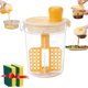 thumbnail image 1 of Batidora manual para huevos con escala, batidora de mano, batidora manual para huevos con escala, batidora para huevos líquidos, herramienta manual para mezclar salsa casera (amarilla), 1 of 7