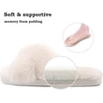 thumbnail image 2 of Pantuflas de mujer, pantuflas cálidas de felpa, pantuflas Sanda de piel deslizante   ER, 2 of 5