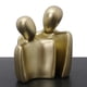 thumbnail image 4 of Estatuas abstractas de pareja/decoración de material de resina, escultura de adorno artístico/para aniversario, Día de San Valentín, entrada , Oro Macarena Pareja estatua, 4 of 7