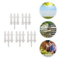 TUIBELY 5 Plastic Garden Picket Fence Panels for Outdoor Decor