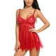thumbnail image 1 of Gibobby Lencería para sexo Camisón de encaje sexy para mujer Ver a través de la parte delantera con cuello halter(Rojo, XXXL), 1 of 3
