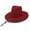 Wine, variant on HONHUZH Summer Hats Mens Women Suede Western Cowboy Hat Adjustable Drawstring Jazz Hat