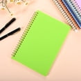 thumbnail image 1 of Nvzi Paquete de 6 cuadernos en espiral, tamaño A5, con rayas, cubierta de plástico impermeable, 60 hojas/120 páginas, color verde, 1 of 3