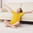 thumbnail image 5 of Silky Satin Kids' Pajama Set Breathable & Smooth Unisex Button-Down Pajamas Confetti and Stars Scattered, 5 of 8