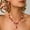 Gold Red, variant on Luxury Crystal Flower Teardrop Necklace Earrings Set for Women Wedding Bridal Jewelry Set Prom Party Accessories