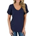 thumbnail image 3 of T-shirt à Manches Courtes et Col Rond pour Femmes, 3 of 3