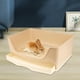 thumbnail image 3 of Caja de arena para conejos, inodoro para mascotas, portátil, antisalpicaduras, fondo antideslizante, tres lados Beige Yuyangstore Inodoro con bandeja de arena, 3 of 8