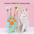 thumbnail image 2 of JANGSLNG Cat Teaser Toy Interactive Cat Tassel Toy with Bell Creative Cartoon Design Comfortable Grip Relieve Boredom Cat Stick Toy Pet Supply, 2 of 8