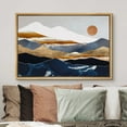 thumbnail image 2 of PixonSign Framed Canvas Print Wall Art Marble Granite Mountain Range Valley Nature Wilderness Illustrations Modern Art Rustic Zen Landscape Earth Art Décor - 16"x24" Natural, 2 of 5