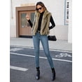thumbnail image 6 of FIOPHY Womens Faux Fur Vest Stand Collar Sleeveless Open Front Cardigan Top Fuzzy Coats Jacket Fluffy Outwear with Pockets, Mustard Yellow,S, 6 of 8