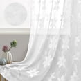 thumbnail image 4 of XWZO White Sheer Curtains for Kitchen 2 Pack, Rod Pocket Light Filtering Voile Semi Sheer Drapes for Window Living Room Kitchen, Short Curtains 42 x 63 Inch Length, White, 4 of 10