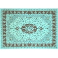 thumbnail image 1 of Ahgly Company Indoor Rectangle Persian Light Blue Traditional Area Rugs, 7' x 9', 1 of 4