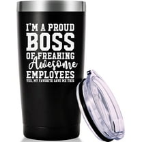 I Am A Proud Boss Travel Mug Tumbler.Funny Boss Day,Office Gifts.Moving Appreciation Retirement Birthday Christmas Gifts For Men Women Boss Boss Lady From Employees(20oz Black)