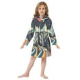 thumbnail image 6 of FORMRS Niños Bathrobe Unisex Hooded Robe Soft Plush Pajamas Sleepwear, Size 2-3T, Evening Mountain Road, 6 of 7