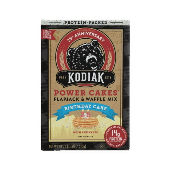 Kodiak Cakes Power Cakes Birthday Cake with Sprinkles Protein Flapjack & Waffle Mix