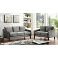 thumbnail image 3 of Furniture of America Derra Contemporary Fabric Upholstered Loveseat in Gray, 3 of 4