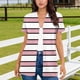 thumbnail image 1 of TaTaai Womens Casual Short Sleeve Cardigan Button Down Lightweight Print Blouse Spring Summer Loose Fit Pocket Top Gift, 1 of 5