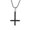 silver no chain, variant on Unisex Stainless Steel Personality Rock Smooth Inverted Cross Pendant Amulet Crucifix Necklace Hip Hop Non-mainstream Silver Free Chain