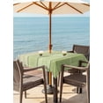thumbnail image 3 of Outdoor Tablecloth with Umbrella Hole for Patio/Picnic/Party/Camping, Sage Green Wooden Grain Waterproof Table Cloth Square Cover Washable, Farmhouse Vintage Ombre Geometric (60"x 60"), 3 of 8