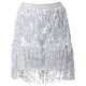 thumbnail image 1 of Gibobby mini faldas de mujer Para Mujer Falda A La Cadera Danza Del Vientre Falda A La Cadera Flow Su Lentejuelas Wrap Falda De Mujer(Plateado, L), 1 of 4