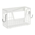 thumbnail image 1 of Cesta lateral para refrigerador con ganchos para organizar condimentos, plegable, de metal. Blanco, 1 of 9