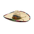 thumbnail image 6 of Handmade 21" Large Mexican "Mexico" Sombrero With Serape Cinco De Mayo Party Hat, 6 of 9