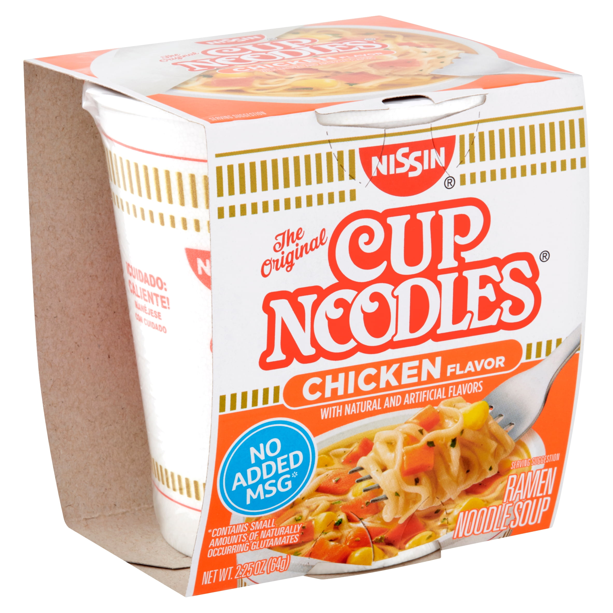 Nissin The Original Cup Noodles Chicken Flavor Ramen Noodle Soup 2 25 Oz Walmart Com Walmart Com