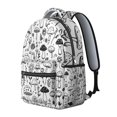 thumbnail image 2 of Black and White Mushroom Backpack for School,Cute School Bag,Schoolbag with Adjustable Shoulder Straps & Padded Back,15.3"x11"x7.1"., 2 of 6