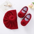 thumbnail image 3 of Baby Girl Sneakers First Walker Soft Sole Newborn Anti-Slip Casual Walking Shoes + Cap, 3 of 5