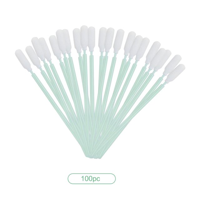 Bastoncillos De Limpieza De Espuma Antiestática, 100 Uds., Palo De Punta Redonda Para Impresora/Disco/Lente Moyic EL006756-00