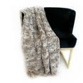 thumbnail image 3 of Plutus Light Brown Wild Rabbit Faux Fur Luxury Throw Blanket, 3 of 3